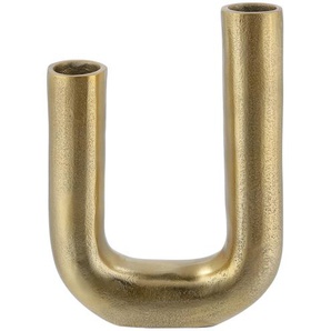 Vase - gold - Aluminium - 17 cm - 25,5 cm - 5 cm | Möbel Kraft