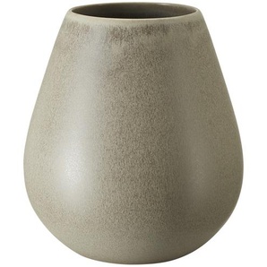 Vase - grau - Steingut - 18 cm - [9.0] | Möbel Kraft