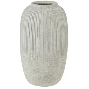 HOME STORY Vase   ¦ grau ¦ Steinzeug ¦ Maße (cm): H: 29,5  Ø: 17
