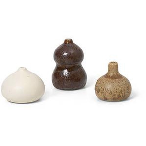 Vase Komo keramik bunt / 3er-Set Minivasen - Ferm Living - Bunt