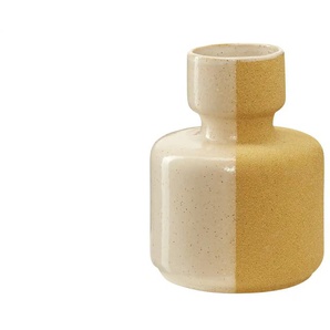Vase - gelb - Steingut - 16,5 cm - [12.5] | Möbel Kraft