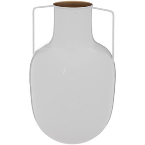 Vase Metall, weiß, H.30,5 cm
