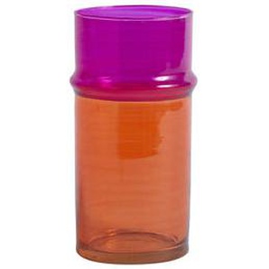 Vase Moroccan Small glas orange rosa / Ø 9,5 x H 20,5 cm - Hay - Orange