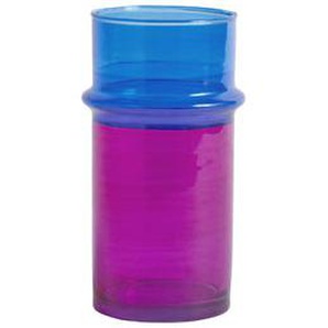 Vase Moroccan Small glas rosa blau / Ø 9,5 x H 20,5 cm - Hay - Rosa