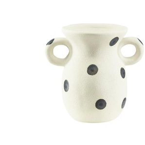 Vase Punkte - creme - Steinzeug - 15 cm - [16.0] | Möbel Kraft
