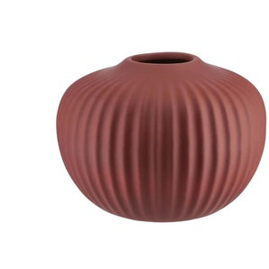 Vase - rot - Steinzeug - 11 cm - 15.0 | Möbel Kraft