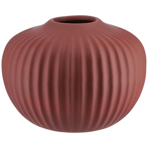 Vase   ¦ rot ¦ Steinzeug ¦ Maße (cm): H: 11  Ø: 15