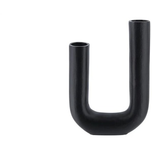 Vase - schwarz - Aluminium - 17 cm - 25,5 cm - cm 5,0 | Möbel Kraft