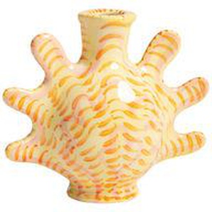 Vase Shellegance Small keramik orange / Kerzenhalter - L 15 x H 13 cm - & klevering - Orange