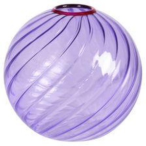 Vase Spiral glas violett / Ø 13 cm - Glas - & klevering - Violett