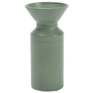Vase Steingut, grün, 20 cm