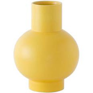 Vase Strøm Small keramik gelb / H 16 cm - Keramik / Handgefertigt - raawii - Gelb