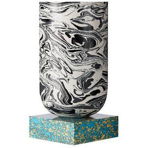 Vase Swirl Medium plastikmaterial corian bunt / 14,5 x 14,5 x H 24,5 cm - Marmoroptik - Tom Dixon - Bunt