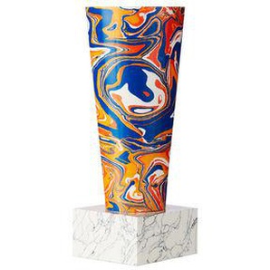 Vase Swirl Stem plastikmaterial corian bunt / 9 x 9 x H 23 cm - Marmoroptik - Tom Dixon - Bunt