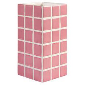 Vase Tile Small keramik rosa / 10.5 x 10.5 x 21 cm - & klevering - Rosa