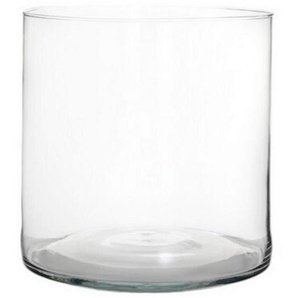 Vase, Transparent, Glas, rund, 25x25 cm, Reach, zum Stellen, auch für frische Blumen geeignet, Dekoration, Vasen, Glasvasen
