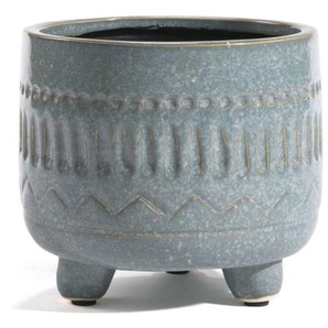Vase Übertopf hellblau, 15 cm