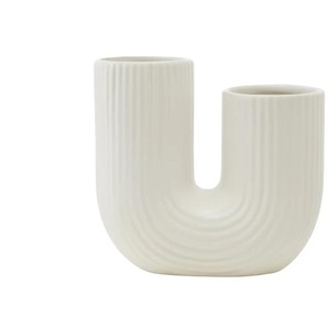 Vase - weiß - Dolomite - 14,8 cm - 13,8 cm - cm 6,8 | Möbel Kraft