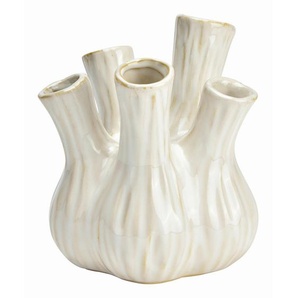 Vase, Weiß, Keramik, 13x16x13 cm, Dekoration, Vasen, Keramikvasen