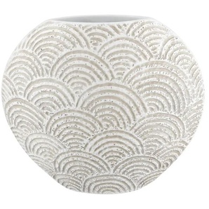 Vase | weiß | Polyresin (Kunstharz) | 30 cm | 26,5 cm | cm 12,0 |
