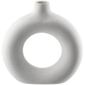 Vase - weiß - Porzellan - 21 cm - 21,3 cm - 6 cm | Möbel Kraft