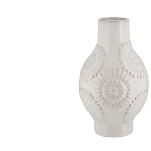 Vase - weiß - Steinzeug - 28,5 cm - 17.5 | Möbel Kraft