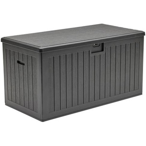 VELIO Aufbewahrungsbox 82x161, schwarz mit Holzmaserung, Material: Polypropylen-Kunststoff