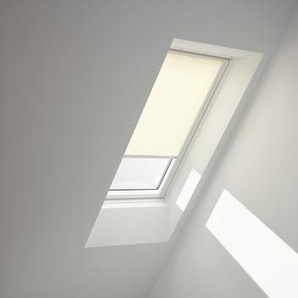 VELUX Sichtschutzrollo beige uni manuell Rahmen weiß RFL PK10 1086SWL