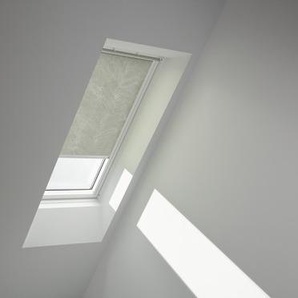 VELUX Sichtschutzrollo olive gepunktet manuell Rahmen aluminium RFL Y45 4165S