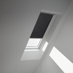 VELUX Sichtschutzrollo schwarz uni manuell Rahmen weiß RFL CK06 4069SWL