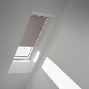 VELUX Sichtschutzrollo taupe uni manuell Rahmen weiß RFL CK04 4167SWL