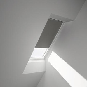 VELUX Verdunkelungsrollo uni grau manuell Rahmen aluminium DKL Y89 0705S