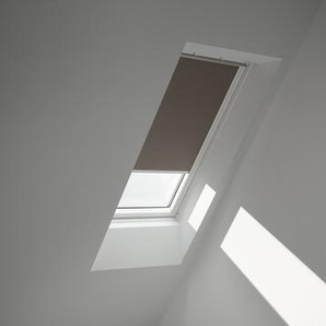 VELUX Verdunkelungsrollo uni nougat manuell Rahmen weiß DKL S08 4574SWL