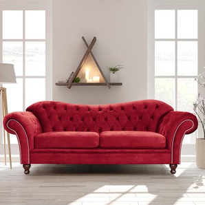 Velvet Studio Bigsofa Iriona Rot Microfaser 230x84x90 cm