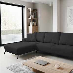 VENASI ASPEN Links Ecksofa ohne Schlaffunktion Sofa L Form Eckcouch Couchgarnitur Couch SCHWARZ