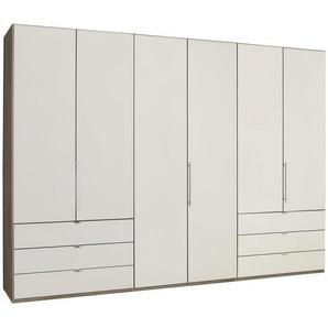 Venda Falttürenschrank Loft , Trüffeleiche, Magnolie , Holzwerkstoff , 6 Fächer , 6 Schubladen , 300x216x58 cm , ISO 9001 , Typenauswahl, Beimöbel erhältlich, umfangreiches Zubehör in verschiedenen Größen Holzdekoren individuell planbar , Schlafzimmer,