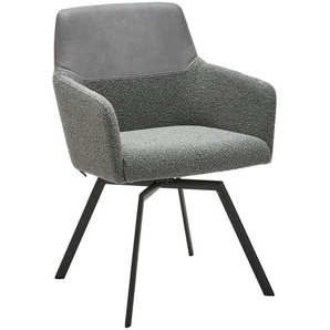 Venjakob Armlehnstuhl, Grau, Grün, Metall, Textil, eckig, 56x84x59 cm, Goldenes M, Made in Germany, Dgm, DGM-Klimapakt, DGM-Emissionslabel, Lederauswahl, Stoffauswahl, Esszimmer, Stühle, Esszimmerstühle, Armlehnenstühle