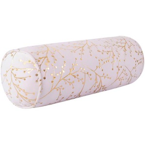 VERCART Zervikalmassage Yoga Nackenkissen, Langes Nackenstützkissen, Rundes Roll Bein Kniekissen für Bett und Sofa mit Waschbarem Bronzing-Samt-Kissenbezug, Weiß 54cm