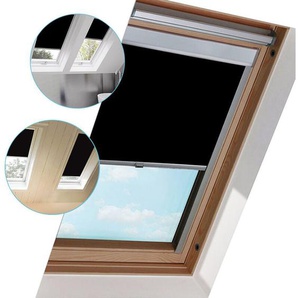 Verdunkelungsrollo S08 Schwarz (97.3x116cm) für velux Dachfenster / 100% Verdunkelung/Sonnenschutz - Hengda