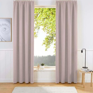 Verdunkelungsvorhang OTTO PRODUCTS Barcell Gardinen Gr. 245 cm, Kräuselband, 130 cm, rosa (rosé) Kräuselband blickdicht, nachhaltig, recyceltes Polyester, monochrom, basic