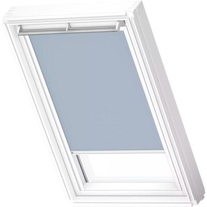 Verdunklungsrollo DKL 4576SWL, Farbe himmelblau, VELUX, verdunkelnd, ohne Bohren, in Führungsschienen, VELUX »Pick & Click!«, weiße Führungsschienen & Griffleiste