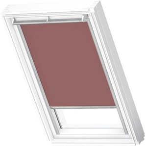 Verdunklungsrollo DKL 4578S, Farbe: rosenholz, VELUX, verdunkelnd, ohne Bohren, in Führungsschienen, VELUX »Pick & Click!«, alufarbene Führungsschienen & Griffleiste