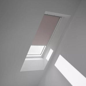 Verdunklungsrollo DKL 4580S, Farbe: hell taupe, VELUX, verdunkelnd, ohne Bohren, in Führungsschienen, VELUX »Pick & Click!«, alufarbene Führungsschienen & Griffleiste
