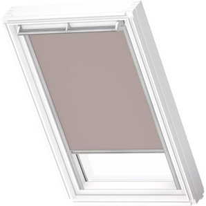 Verdunklungsrollo DKL 4580SWL, Farbe hell taupe, VELUX, verdunkelnd, ohne Bohren, in Führungsschienen, VELUX »Pick & Click!«, weiße Führungsschienen & Griffleiste