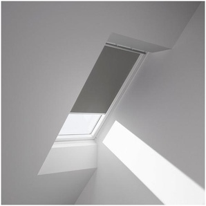 Verdunklungsrollo DKL C02 0705SWL, VELUX, verdunkelnd, ohne Bohren, in Führungsschienen, VELUX »Pick & Click!«, weiße Führungsschienen & Griffleiste