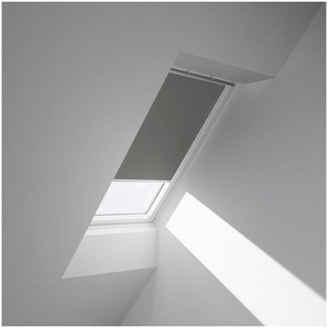 Verdunklungsrollo DKL MK04 0705SWL, VELUX, verdunkelnd, ohne Bohren, in Führungsschienen, VELUX »Pick & Click!«, weiße Führungsschienen & Griffleiste