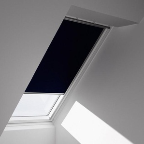 Verdunklungsrollo DKL SK06/MK06/CK02/FK06/MK04/CK04 1085S, VELUX, verdunkelnd, ohne Bohren, in Führungsschienen, VELUX »Pick & Click!«, alufarbene Führungsschienen & Griffleiste