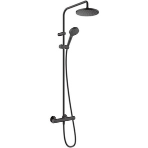 Vernis Blend - Duschset Showerpipe 200 mit Thermostat, EcoSmart, schwarz matt 26089670 - Hansgrohe
