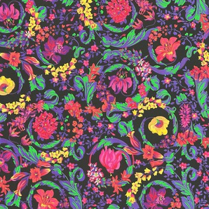 VERSACE Vliestapete Wallpaper Versace 5 Floral Tapeten Designertapete Gr. B/L: 0,7 m x 10,05 m, Rollen: 1 St., bunt (bunt, schwarz, lila) Vliestapeten