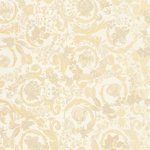 VERSACE Vliestapete Wallpaper Versace 5 Floral Tapeten Gr. B/L: 0,7 m x 10,05 m, Rollen: 1 St., beige (beige, creme, weiß) Vliestapeten